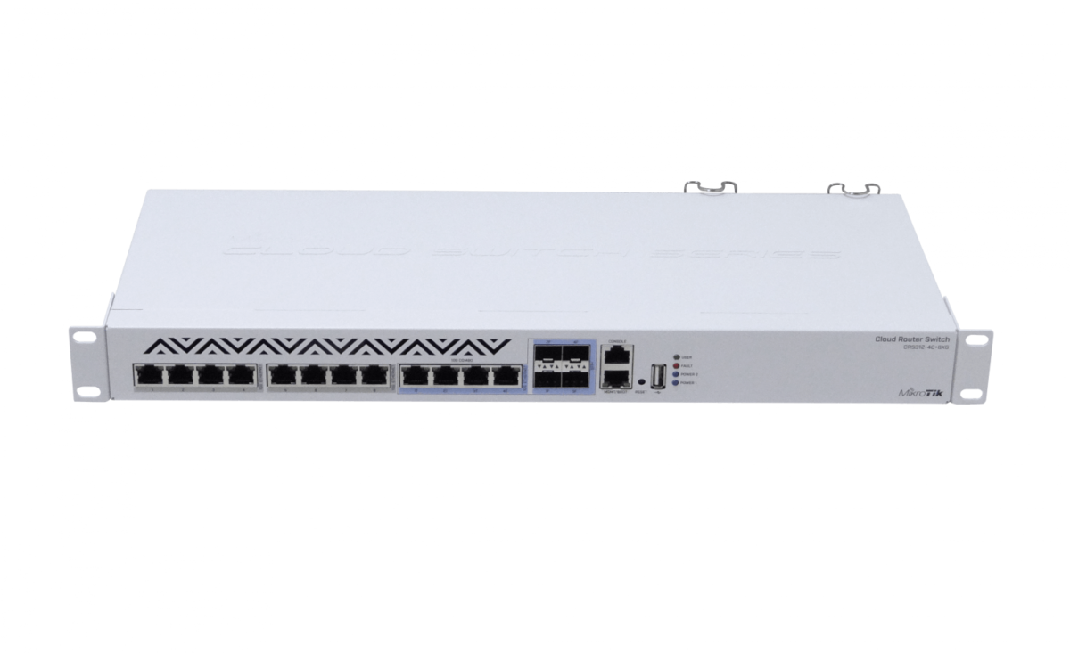 MIKROTIK 8-10G 4-SFP+10G-Combo 1-100 Console L5 Dual-PSU Switch Rack