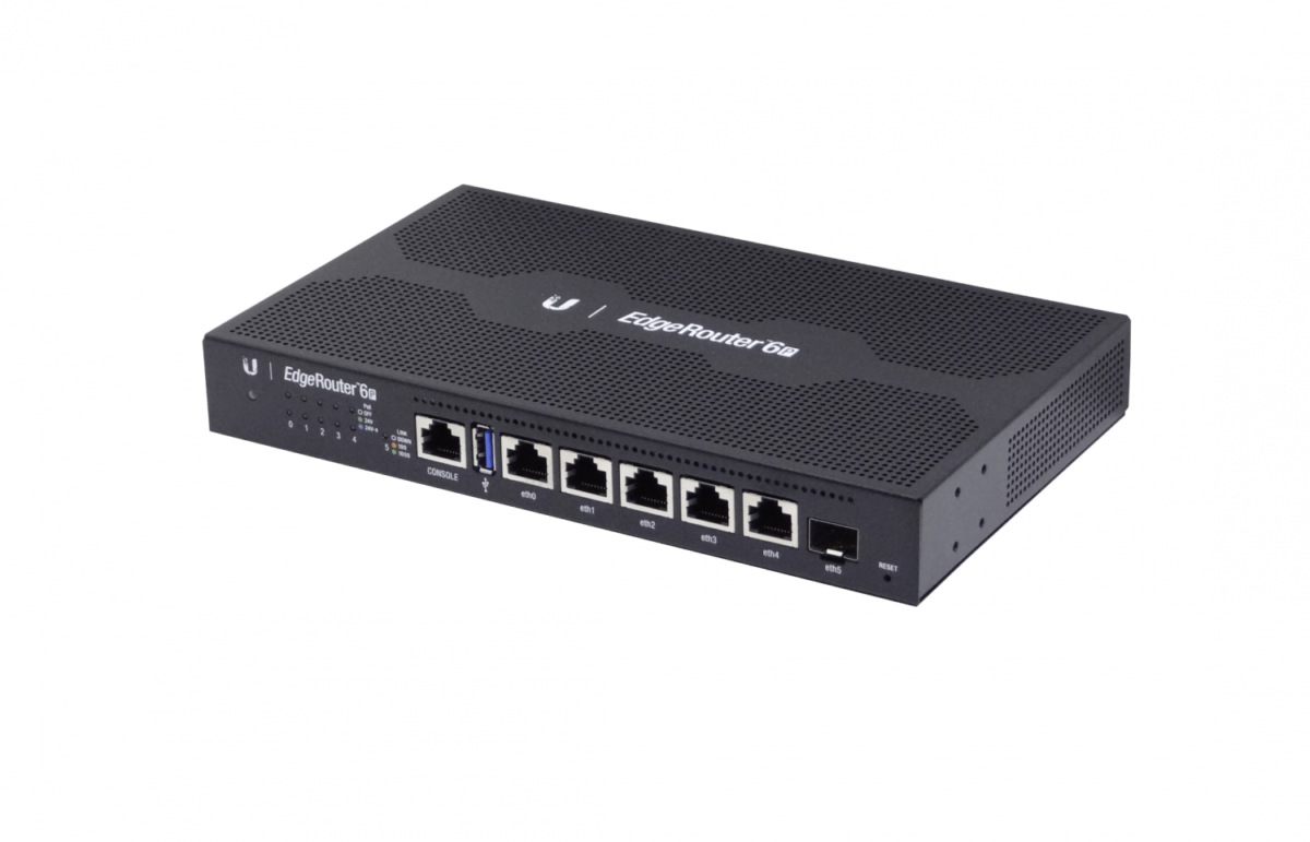 UBIQUITI ER-6P 5-1000POE24 1-SFP USB CONSOLE-RJ45 Router inc24V 800MHz-Dual