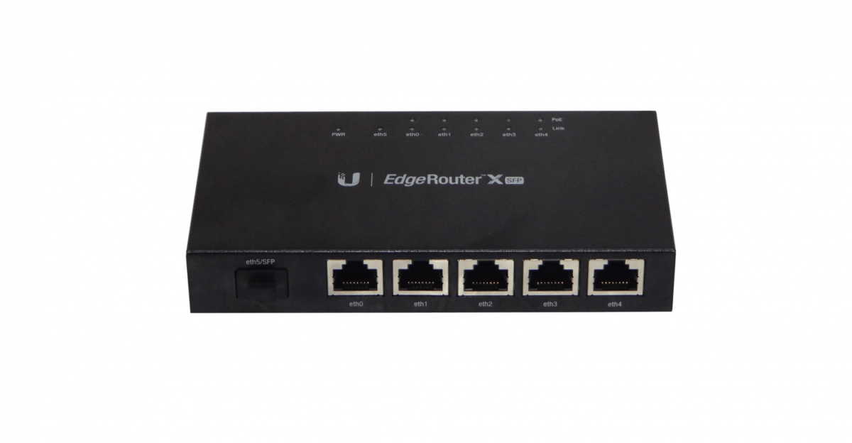 UBIQUITI ER-X-SFP 5-1000-POE24V-12W-OUT BUDGET-50W 1-SFP L2 EDGE-ROUTERX