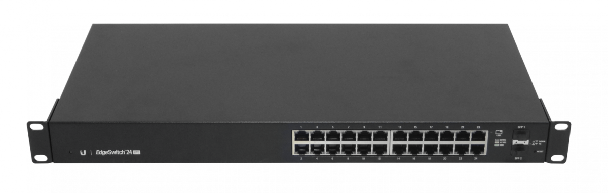 UBIQUITI ES24-LITE 24-1000 2-SFP RS232-RJ45 Switch Admin Rack 220VAC/25VDC