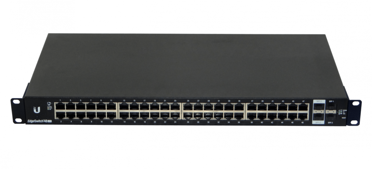 UBIQUITI ES48-LITE 48-1000 2-SFP+ 2-SFP RS232-RJ45 Switch Admin Rack 220VAC/25V
