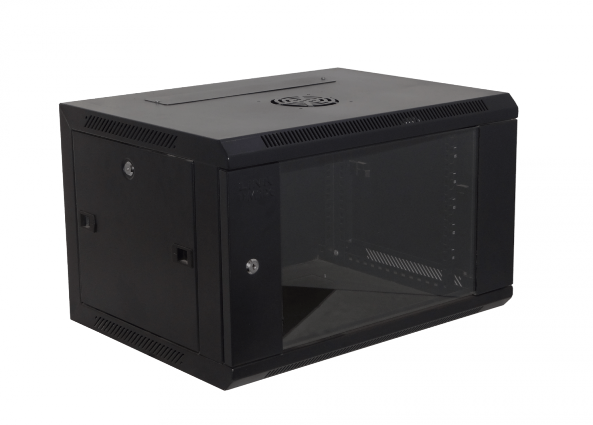 Gabinete Rack Pared Negro inc-M6-2U RK06-4L 45cm-Fondo 6U