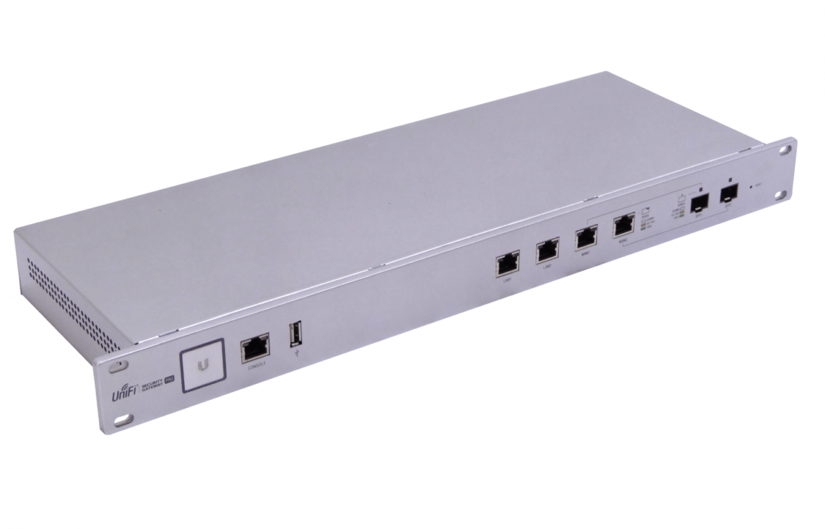 UBIQUITI UniFi 2-1000-LAN 2-SFP-Combo-WAN Console-RJ45/USB Rack-1U
