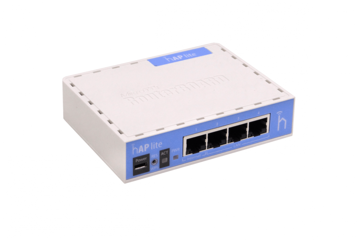 Mikrotik router HAP-LITE 2,4GHz 2x2 L4 Antenas-internas