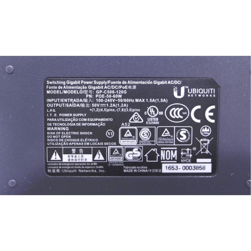 UBIQUITI POE-50-60W - POE 50V 60W PARA AIRFIBER AF-24 Requiere-Cable-Poder
