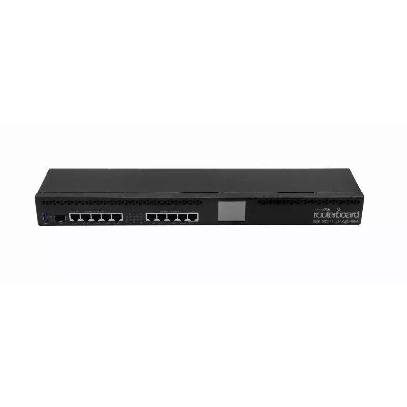 RB3011UIAS-RM MIKROTIK 10-1000 1-SFP 1-USB LCD L5 1,4GHz-Dual 1GB 1U-Rack 10-30VDC